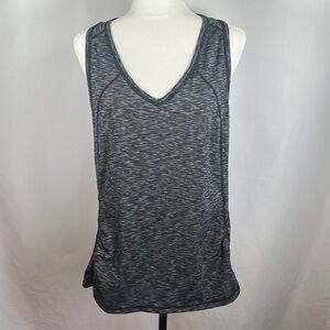 Athleta Pop Space Dye Grey Athletic Run Tank Top